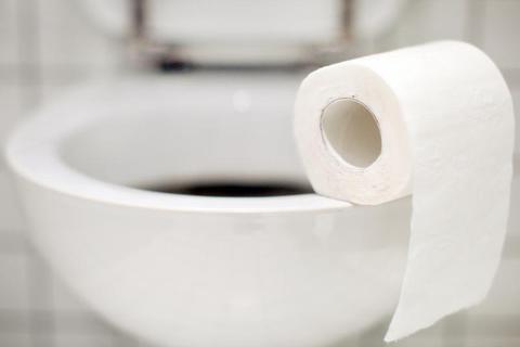 Eine Toilette mit Toilettenpapier. Archivfoto: dpa 