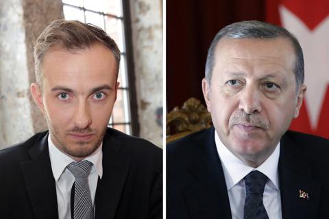 Das Who is who des Streits um Satire, Meinungsfreiheit und Majestätsbeleidigung: Jan Böhmermann (links) und Recep Tayyip Erdogan. Fotos: dpa